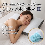 Cuddle™ Cloud Pillow/ Height Adjustable Pillow/ Shredded Memory Foam Cooling Pillow