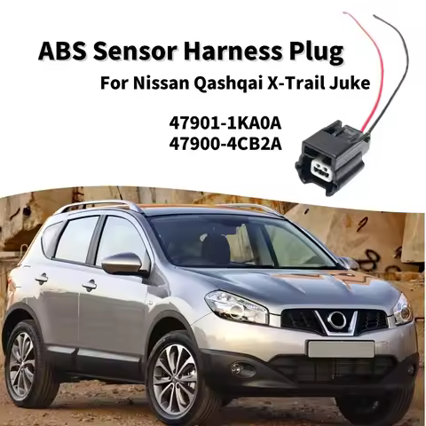 For Nissan Qashqai J11 X-Trail Rogue Sport T32 Juke F15 2Pin ABS Sensor Wheel Speed Connector Pigtai