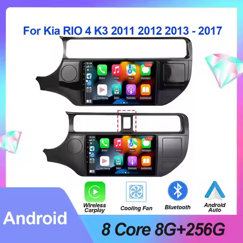 Android OS Wireless Carplay Auto For Kia Rio 4 K3 2011 - 2017 Car Radio Multimedia Video Player GPS 