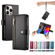 Flip Case for Vivo V70 FE Y21 Y11 5G Y11d Y31d Y05 PU Leather Cover Zipper Wallet With Multi Card Sl