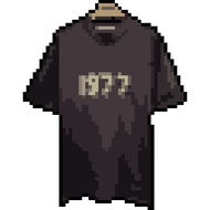 customization 1977 velvet three-dimensional LOGO T-shirt