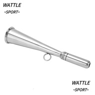 WATTLE Handheld Foghorn, Removable Mouthpiece 304 Stainless Steel Boat Fog Horn, Loud Signal Silver 