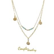 COUPLE-JEWELRY.สร้อยคอจี้​evil​eye​  หินแท้​