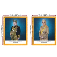 Bingkai Potret Agong Dan Permaisuri Agong 54.4 x 44.5cm