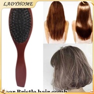 LH Wood Handle Boar Bristle Beardb Straighten & Detangle Hair KZ