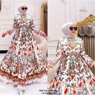 DRESS ALMIRAH BANGKOK PLEATED IMPORT WANITA