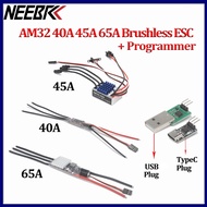 NEW NEEBRC AM32 40A 45A 65A Brushless ESC Outrunner Waterproof ESC With Programmer For 1/12 MN82 MN9