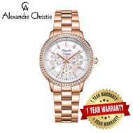 [Official Warranty] Alexandre Christie 2A53BFBRGSL Women's Silver Dial Stainless Steel Steel Strap Watch