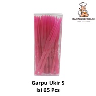 65pcs S Carved Fork/Birthday Fork