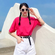 Color T-Shirt Denim Shorts Suit Group Travel Activity Performance Costume Dopamine T-Shirt Girlfrien