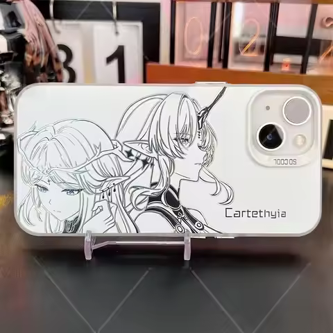 Lovely Wuthering Waves Cartethyia Silver Soft Case protection for iPhone 16 15 13 12 11 14 Pro Max X