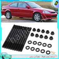 （Seller Recommend）Cylinder Head Stud Kit Bolts Nuts ARP 208-4305 for Honda Civic 1996-2000 D16Y7 D16