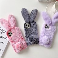 Cute Plush Bunny Casing OPPO Reno11 A18 A93 A54 A12e A12 A3s A5s A7 A9 2020 A5 2020 A31 A37 A37F A53