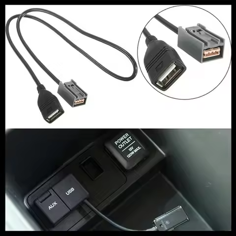 1pcs USB CABLE ADAPTER AUX 2008 Onwards For CIVIC JAZZ/CR-V ACCORD/CR-Z 09-13 MP3 AUX-USB Cable Adap
