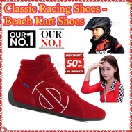 KTN-Suede Cowhide Kart Indoor Racing Shoes-Motorcycle Off-Road Racing Club Fitness Shoes-F1 Car Driv