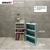ALMARIIS (SH203 BLUE) TIER ADJU / 3 TIER UTILITY SHELVING / 3 TIER ADJUSTABLE BOOKCASE / 3 AJUSTABLE