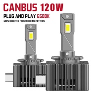 D1S D3S LED Headlights Canbus D4S D5S D2S D8S Auto Bulbs 120W 60000LM D1R D2R D3R D4R Car Lamp Xenon