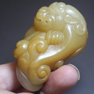 【招財貔貅】天然三彩玉 神獸貔貅 招財擋災 闢邪手玩件 掛件