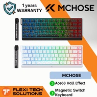 FLEXI TECH MCHOSE Ace68 Hall Effect Magnetic Switch Keyboard - Black/White Topographic