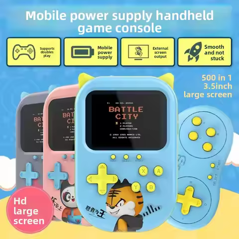 A11 Retro Handheld Game Console With Power Bank 500 Classic Video Games 3.5 Inch IPS Screen Portable