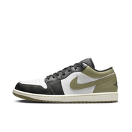 รองเท้า Nike Air Jordan 1 Low Black White Medium Olive - 553558-092 41
