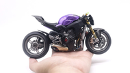 Mô hình xe cao cấp Ducati V4 Panigale Cafe Racer tím titan cao cấp độ nồi khô 1:12 Tamiya D202