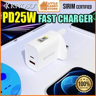 SIRIM Certified USB Charger PD 25W GaN USB Fast Charging Power Socket AC 100V~240V Universal Adapter