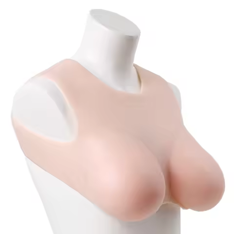 IVITA Artificial Realistic Protheses Silicone Breast Forms Fake Boobs Not Nipple Design White Breast