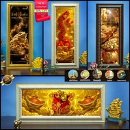 Gold Photo Frame To Enhance Feng Shui Rich (52cmx22cm) Laminated Housewarming Gift