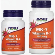 NOW Foods, MK-7 Vitamin K-2, 100 mcg, 60 Vcaps | 120 Vcaps