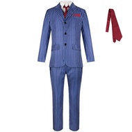 A Haunting in Venice Men's Striped Suit Halloween Cosplay Stage Costume