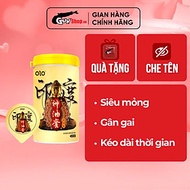 [Hộp 10 cái] Bao cao su OLO 0.01 Ống Phật tròn Performa - Gân gai, siêu mỏng, kéo dài thời gian