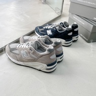 -EJ- NEW BALANCE M990GR2 Made In America Taiwan Gray Suede Retro Jogging Shoes M990