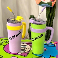 tumbler botol air tahan sejuk Large Capacity Double Drink Tumbler for Women and Men with Straw, Insu