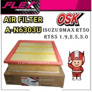 OSK AIR FILTER A-N6303U ISUZU D-MAX DMAX RT50 RT85 1.9 , 2.5 , 3.0 8-98140266-0 / 8-98140265-0 4X4 K