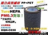 高效率】PM0.3 濾芯 正負零 ±0 +-0 XQH-C030 空氣清淨機 HEPA 活性碳 濾網 濾心