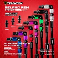 BRAKE HOSE TRACKTION 90 CM UNIVERSAL FIT 90 DEGREE TFN 90 TRACKTION TAD RACING