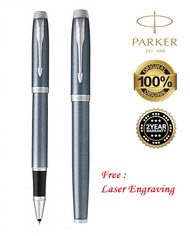 Parker IM Blue Grey CT Roller Pen- Black Ink (Free Laser Engraving)