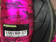 ยางสายฟ้า ขนาด 150/60-17 ยี่ห้อ Fujiyama ลาย Flash ยางใหญ่ ดูเต็มตา CB150 new R15 Mslaz มั่นใจทุกสภา