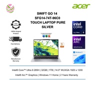 Acer Swift Go 14 SFG14-74T-96C0 14" WUXGA Touch Laptop Pure Silver ( CU9-285H, 32GB, 1TB SSD, Intel 
