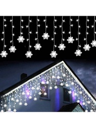 96-LED–USB8,  Lampu Rentetan Salji 96 LED – 8 Mod, Peredupan Jauh USB untuk Hiasan Parti & Bilik Tid