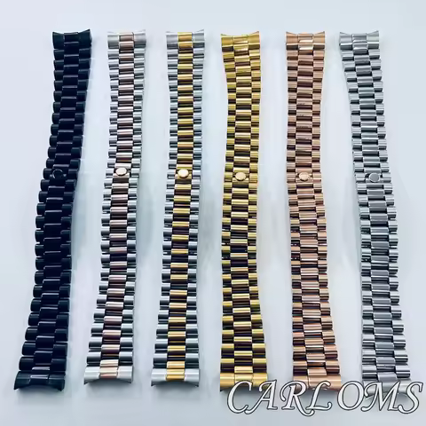 High Quality 20mm 904L Presidential 904L Solid Stainless Steel Bracelet Two Tone Gold/Rose Gold For 