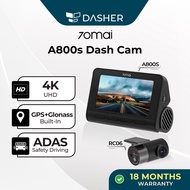 [Ready Stock] 70mai A800S Dual vision 4K Dash Cam APP Control ADAS Built in GPS Night Vision A800
