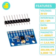 MPU9250 9DOF 9 Axis Accelerometer Gyroscope Compass Magnetometer Sensor Module