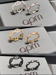 APM MONACO豬鼻子戒指情侶對戒 簡約輕奢高級感飾品 香港代購
