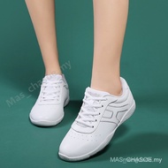 Fitness Dancing Shoes Competitive Aerobic Shoes Cheerleading Training Shoes Men and Women White Race