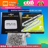 UNITED 8 Speed Mountain Bike Chain UNITED 8 SPEED RT 241 YBN CHAIN