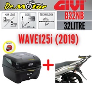 Wave125i (2019) WAVE125 i WAVE 125 GIVI HRV HEAVY DUTY MONORACK MONO RACK J TAPAK BOX CASE BOX Rear RACK B32N E250N