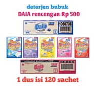 deterjen bubuk daia renceng Rp 500 1 dus isi 120 pcs daia 500 1 dus isi 20 renceng