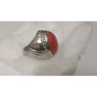Cincin Batu permata Marjan Yang Asli Marjan Merah Karang Laut Dalam